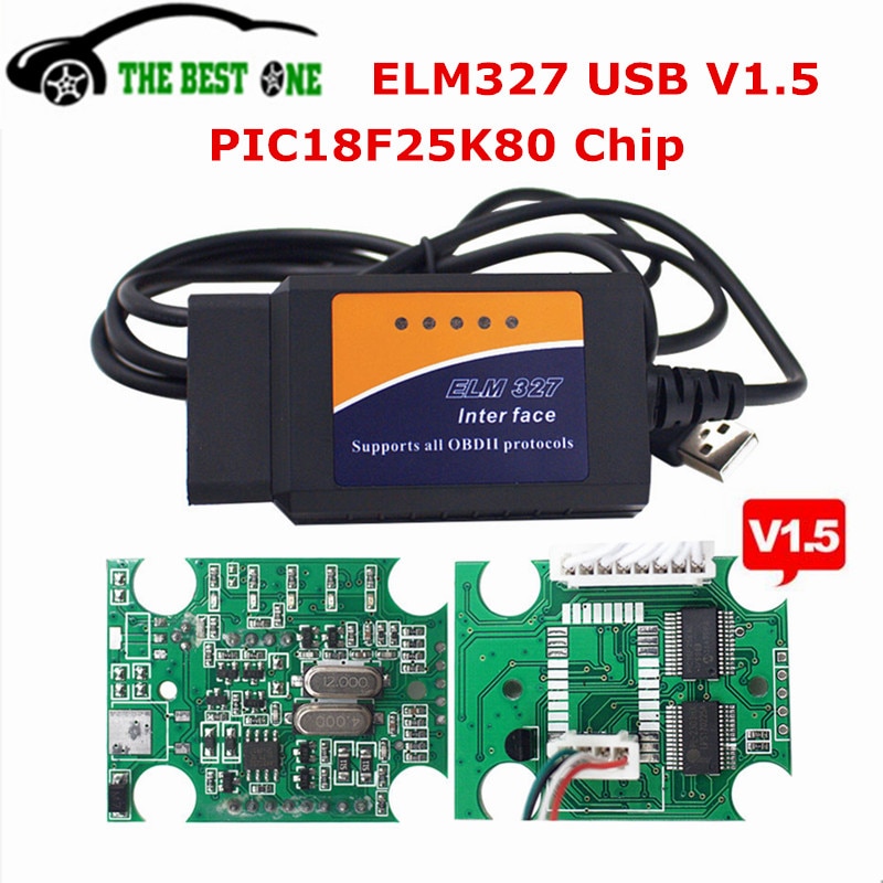 2018 PIC18F 25K80 Ĩ ELM327 USB V1.5  ĳ κ OBD2 OBDII  ڵ ڵ  ELM 327 1.5  